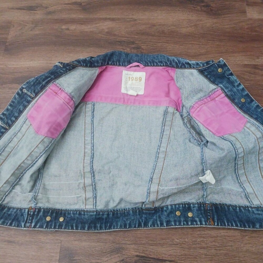 The Children's Place Girls Medium 7/8 Denim Jean Jacket Embellished - Picture 5 of 7